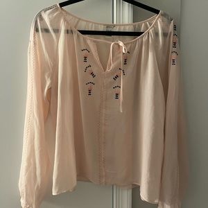 Adorable Aztec light pink blouse
